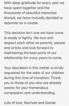 Theodore Vigo Sullivan Gillies's parents announcing their separation.